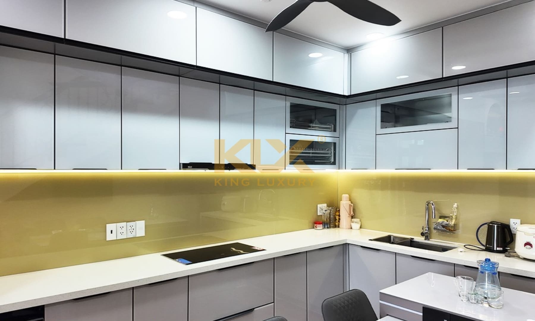Thi công tủ bếp nhà anh Tiến