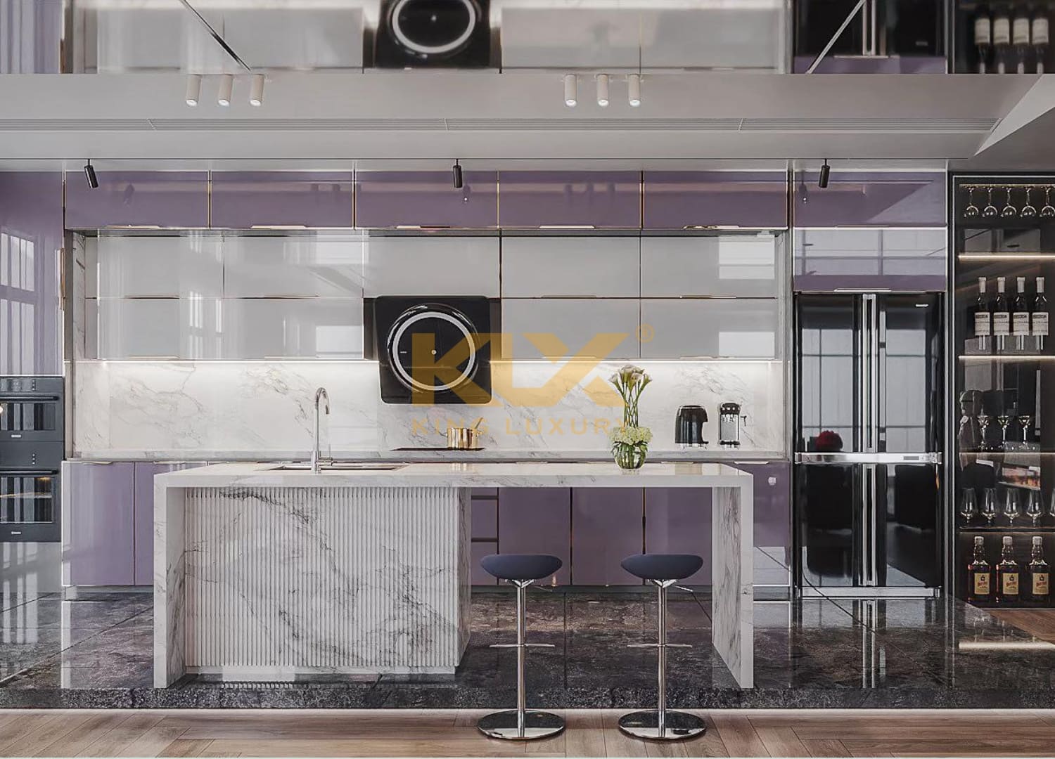 Mẫu thiết kế tủ bếp F