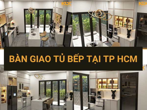 Bàn Giao Tủ Bếp Cánh Kính Chữ I Nhà Anh Bình Tại TPHCM