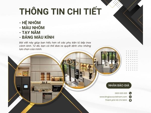 Các Hệ Cánh Tủ Bếp Của Tủ Bếp Inox Cánh Kính